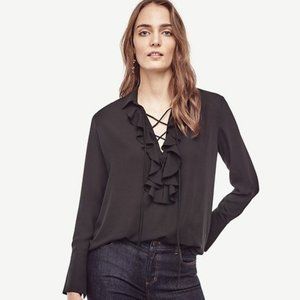 ANN TAYLOR RUFFLED BLOUSE